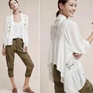 {Anthro} By Elevenses Lace Kimono